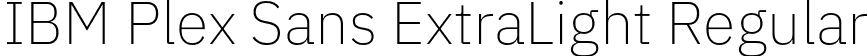 IBM Plex Sans ExtraLight Regular font - IBMPlexSans-ExtraLight.otf