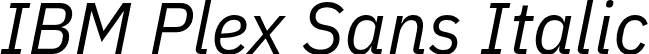 IBM Plex Sans Italic font - IBMPlexSans-Italic.otf