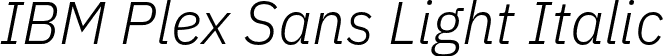 IBM Plex Sans Light Italic font - IBMPlexSans-LightItalic.otf