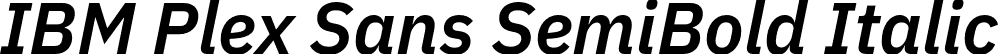IBM Plex Sans SemiBold Italic font - IBMPlexSans-SemiBoldItalic.otf