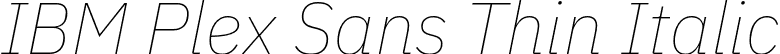 IBM Plex Sans Thin Italic font - IBMPlexSans-ThinItalic.otf