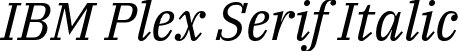 IBM Plex Serif Italic font - IBMPlexSerif-Italic.otf
