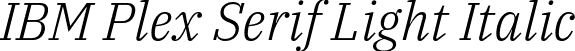 IBM Plex Serif Light Italic font - IBMPlexSerif-LightItalic.otf