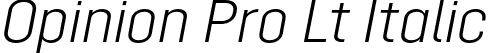 Opinion Pro Lt Italic font - Mint Type - Opinion Pro Light Italic.otf