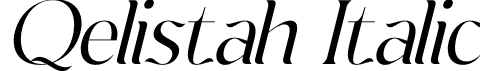 Qelistah Italic font - Qelistah-Italic.otf