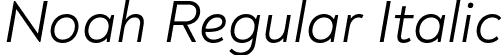 Noah Regular Italic font - noah-regularitalic.otf