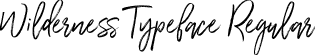 Wilderness Typeface Regular font - WildernessTypeface-Regular.ttf