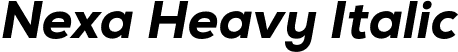 Nexa Heavy Italic font - NexaHeavyItalic.otf