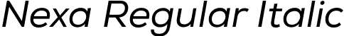 Nexa Regular Italic font - NexaRegularItalic.otf