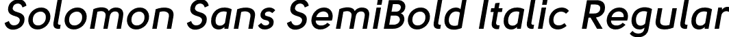 Solomon Sans SemiBold Italic Regular font - Solomon Sans SemiBold Italic.otf