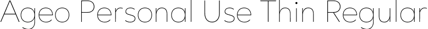 Ageo Personal Use Thin Regular font - AgeoPersonalUse-Thin.otf