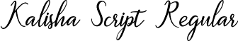 Kalisha Script Regular font - KalishaScript.ttf