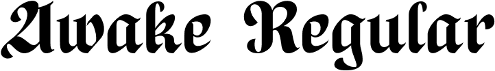 Awake Regular font - awake.ttf
