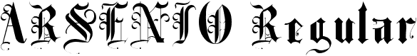 ARSENIO Regular font - Arsenio.ttf