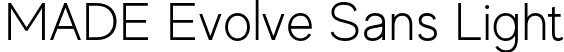 MADE Evolve Sans Light font - MADE Evolve Sans Light (PERSONAL USE).otf