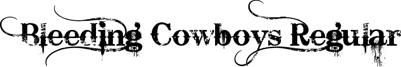 Bleeding Cowboys Regular font - Bleeding_Cowboys.ttf