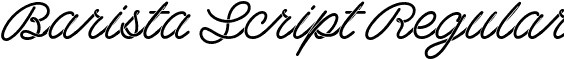 Barista Script Regular font - Barista Script.otf