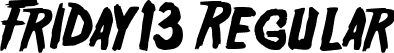 Friday13 Regular font - Friday13v12.ttf