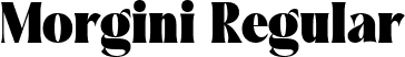 Morgini Regular font - Morgini.ttf