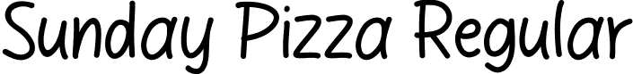 Sunday Pizza Regular font - SundayPizza-w10g9.ttf