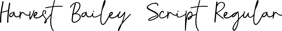 Harvest Bailey Script Regular font - harvestbailey-script.otf