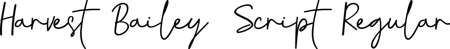 Harvest Bailey Script Regular font - harvestbailey-script.ttf