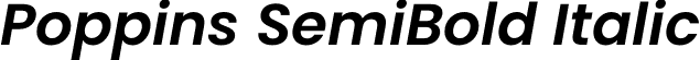 Poppins SemiBold Italic font - Poppins-SemiBoldItalic.otf
