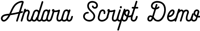 Andara Script Demo font - andara script-demo.otf