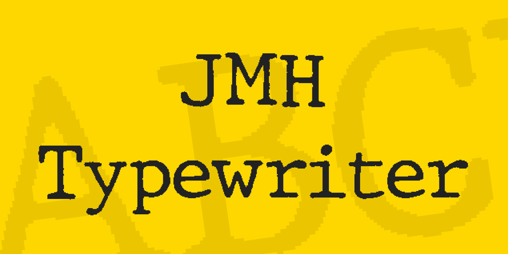 Download free JMH Typewriter font - JMH Typewriter-Black.otf