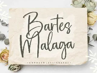 Bartes Malaga Calligraphy Font