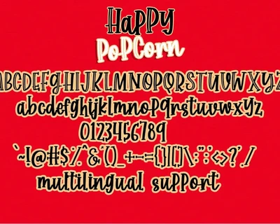 Happy Popcorn - Handwritten Font