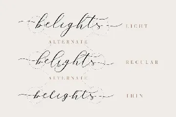 Belights font