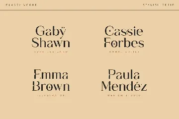 Classy Vogue - Stylish Serif font