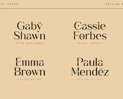 Classy Vogue - Stylish Serif font