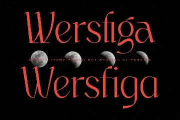 Wersfiga Modern Display Serif font