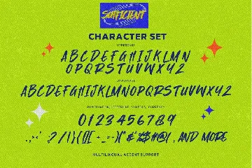 SUFFICIENT - Fast Brush Font
