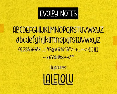 Evoley Notes - Handwritten Font