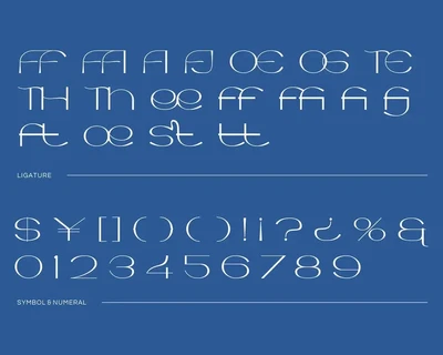 Yogie Vecan - Skinny Font