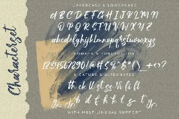 Amy Riyas - Textured Brush Font