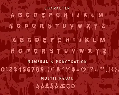 Brain Melt Halloween Font