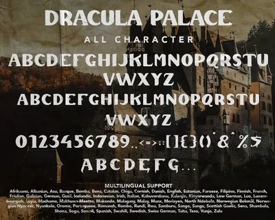 Dracula Palace - Ghotic Horror Font