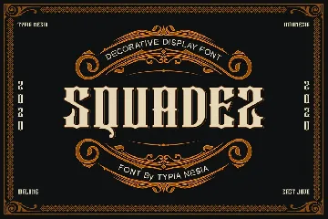 Squadez Display font