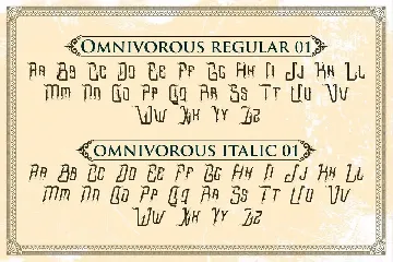 Omnivorous Typeface | Victorian Vintage Font