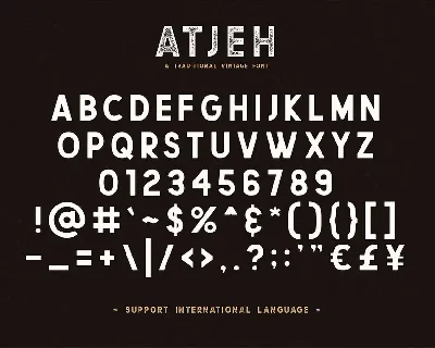 Atjeh - A Traditional Vintage Font