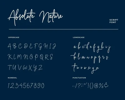 Absolute Nature Handwritten Script Font