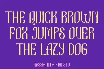 Kassiandra Display Font Typeface