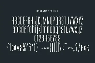 Nordams Sans Serif font