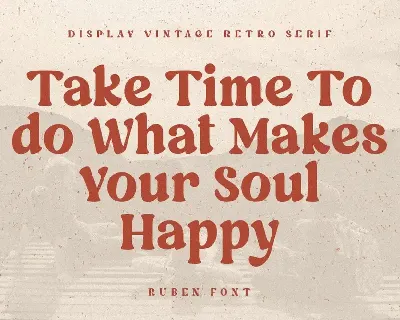 Ruben - Display Vintage Retro Serif font