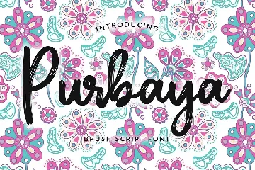 Purbaya Brush Script Typeface font