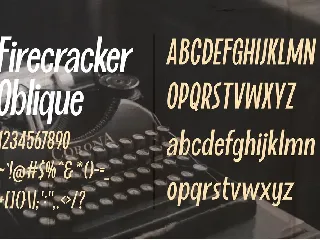 Firecracker - Vintage Typeface font